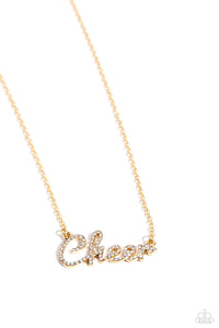 Paparazzi "Cheer Squad" Gold Necklace & Earring Set Paparazzi Jewelry