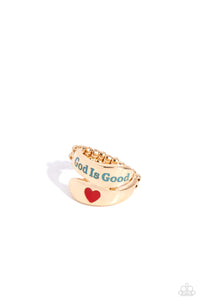 Paparazzi "God is Good" Gold Ring Paparazzi Jewelry