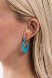 Paparazzi "Fun-Loving Feature" Blue Post Earrings Paparazzi Jewelry