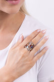 Paparazzi "Bedazzled Backdrop" Brown Ring Paparazzi Jewelry