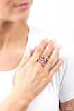Paparazzi "Bedazzled Backdrop" Copper Ring Paparazzi Jewelry