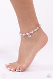 Paparazzi "Lotus Landslide" Pink Anklet Bracelet Paparazzi Jewelry