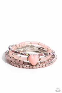 Paparazzi "True Loves Theme" Pink Bracelet Paparazzi Jewelry