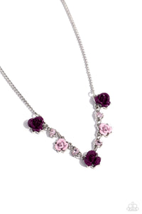 Paparazzi "Strike a ROSE" Purple Necklace & Earring Set Paparazzi Jewelry