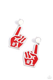 Paparazzi "My Number One" Red Post Earrings Paparazzi Jewelry