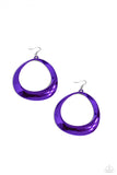 Paparazzi "Asymmetrical Action" Purple Earrings Paparazzi Jewelry