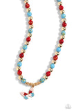 Paparazzi "Speckled Story" Red Necklace & Earring Set Paparazzi Jewelry