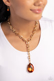 Paparazzi "Benevolent Bling" Gold Necklace & Earring Set Paparazzi Jewelry