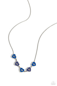 Paparazzi "ECLECTIC Heart" Blue Necklace & Earring Set Paparazzi Jewelry