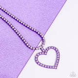 Paparazzi "Flirting Fancy" Purple Necklace & Earring Set Paparazzi Jewelry
