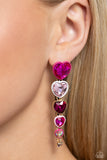 Paparazzi "Cascading Casanova" Pink Post Earrings Paparazzi Jewelry