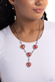 Paparazzi "Stuck On You" Red Necklace & Earring Set Paparazzi Jewelry