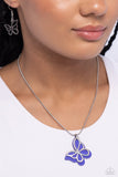 Paparazzi "Detailed Dance" Blue Necklace & Earring Set Paparazzi Jewelry