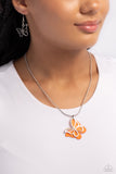 Paparazzi "Detailed Dance" Orange Necklace & Earring Set Paparazzi Jewelry