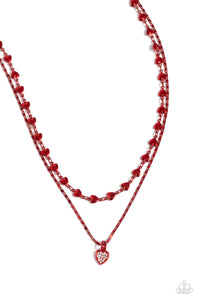 Paparazzi "Cupid Combo" Red Necklace & Earring Set Paparazzi Jewelry