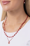 Paparazzi "Cupid Combo" Red Necklace & Earring Set Paparazzi Jewelry