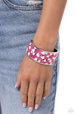 Paparazzi "Penchant for Patterns" Pink Bracelet Paparazzi Jewelry