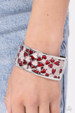 Paparazzi "Penchant for Patterns" Red Bracelet Paparazzi Jewelry