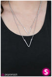 Paparazzi "Let It V"  Silver Necklace & Earring Set Paparazzi Jewelry
