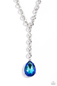 Paparazzi "Benevolent Bling" Blue Necklace & Earring Set Paparazzi Jewelry