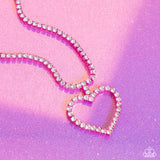 Paparazzi "Flirting Fancy" Pink Necklace & Earring Set Paparazzi Jewelry