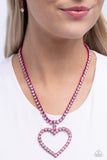 Paparazzi "Flirting Fancy" Pink Necklace & Earring Set Paparazzi Jewelry