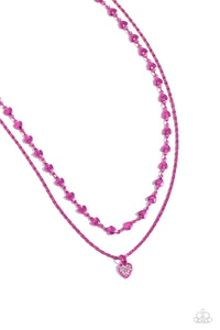 Paparazzi "Cupid Combo" Pink Necklace & Earring Set Paparazzi Jewelry