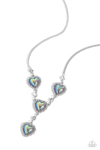 Paparazzi "Stuck On You" Silver Necklace & Earring Set Paparazzi Jewelry