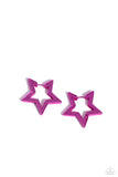 Paparazzi "In A Galaxy STAR, STAR Away" Pink Post Earrings Paparazzi Jewelry