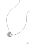 Paparazzi "Low-Key Lunar" Silver Necklace & Earring Set Paparazzi Jewelry