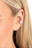 Paparazzi "Seize the Chicness" Silver Ear Cuff Post Earrings Paparazzi Jewelry