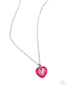 Paparazzi "Heartfelt Hope" Pink Necklace & Earring Set Paparazzi Jewelry