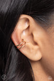 Paparazzi "Metallic Moment" Gold Ear Cuff Post Earrings Paparazzi Jewelry
