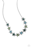 Paparazzi "Star Quality Sensation" Green Necklace & Earring Set Paparazzi Jewelry