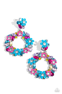 Paparazzi "Wreathed in Wildflowers" Blue Post Earrings Paparazzi Jewelry