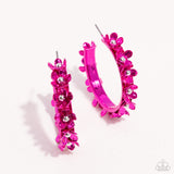 Paparazzi "Fashionable Flower Crown" Pink Post Earrings Paparazzi Jewelry
