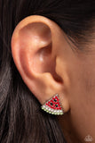 Paparazzi "Watermelon Slice" Red Post Earrings Paparazzi Jewelry