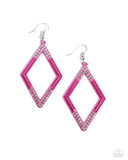 Paparazzi "Eloquently Edgy" Pink Earrings Paparazzi Jewelry