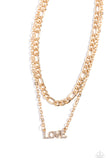 Paparazzi "Lovely Layers" Gold Necklace & Earring Set Paparazzi Jewelry
