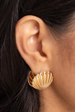 Paparazzi "Seashell Surprise" Gold Post Earrings Paparazzi Jewelry