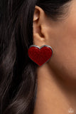 Paparazzi "Glitter Gamble" Red Post Earrings Paparazzi Jewelry
