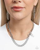 Paparazzi "Leading Loops" Silver Necklace & Earring Set Paparazzi Jewelry