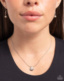 Paparazzi "Seashell Simplicity" Silver Necklace & Earring Set Paparazzi Jewelry