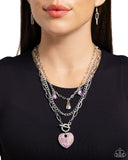 Paparazzi "HEART History" Purple Necklace & Earring Set Paparazzi Jewelry