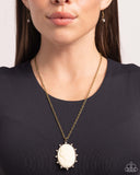 Paparazzi "Romantic Artistry" Brass Necklace & Earring Set Paparazzi Jewelry