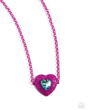 Paparazzi "Locket Leisure" Pink Necklace & Earring Set Paparazzi Jewelry