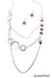 Paparazzi "In A Roundabout Way" Purple Bead Necklace & Earring Set Paparazzi Jewelry