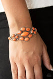 Paparazzi "Blooming Prairies" Orange Bracelet Paparazzi Jewelry