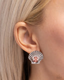 Paparazzi "Oyster Opulence" Orange Post Earrings Paparazzi Jewelry