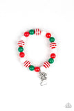 Girl's Starlet Shimmer Stocking Wreath Snowflake Snowman Tree Set of 5 Red Green  Bracelets Paparazzi Jewelry
